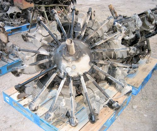 Two very early Pratt & Whitney R-1340 engines