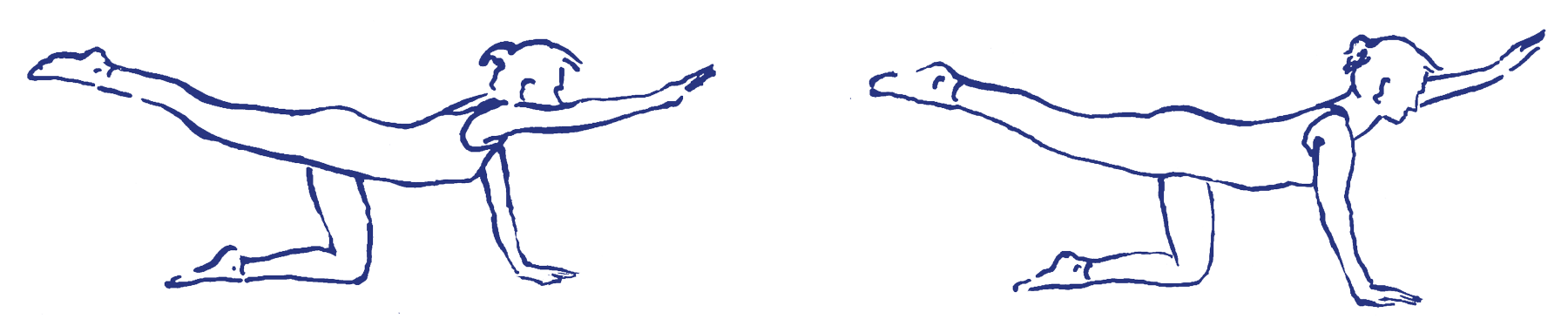 Cakravākāsana mit einem Arm nach vorne gestreckt