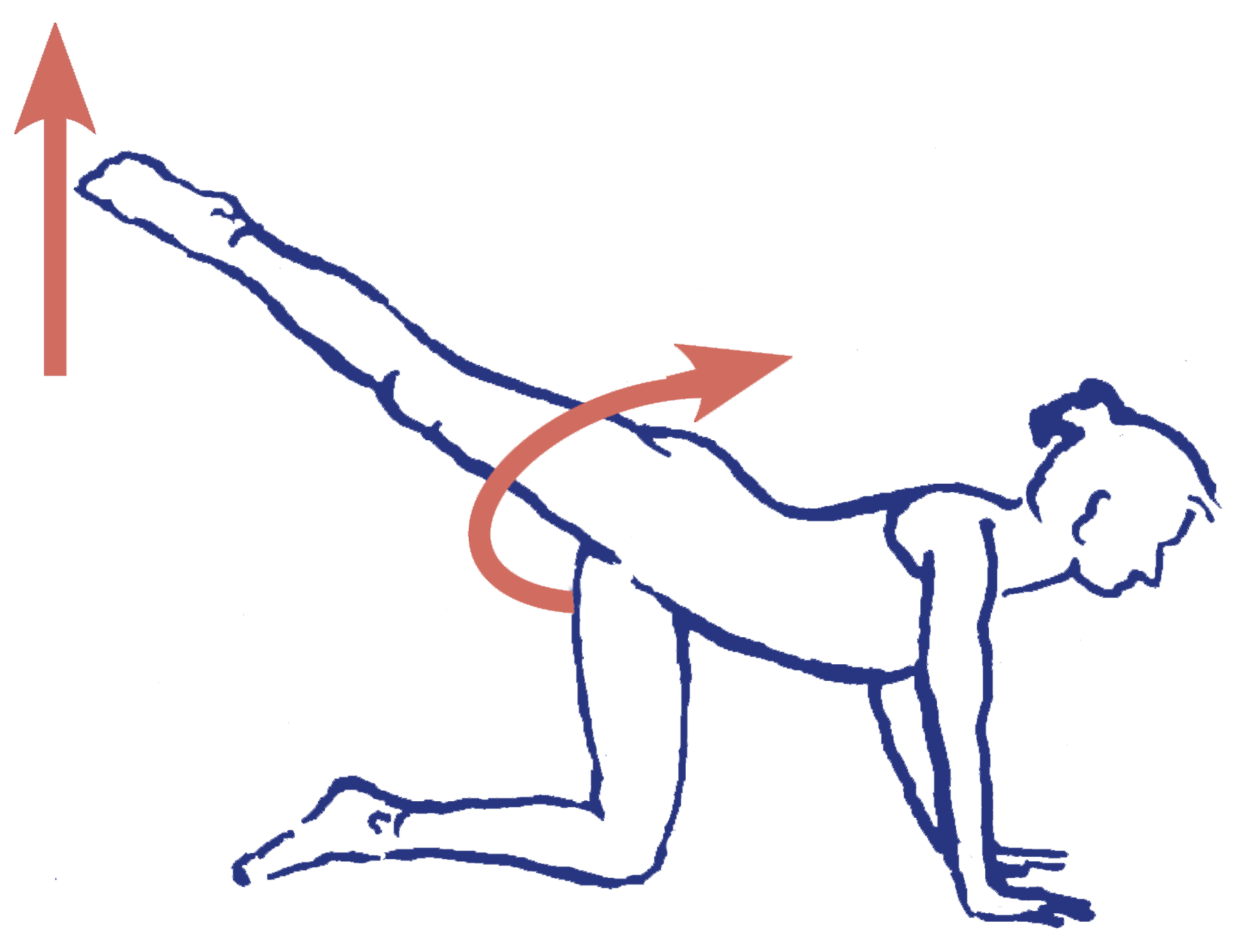 Cakravākāsana mit zu hoch gehobenem Bein