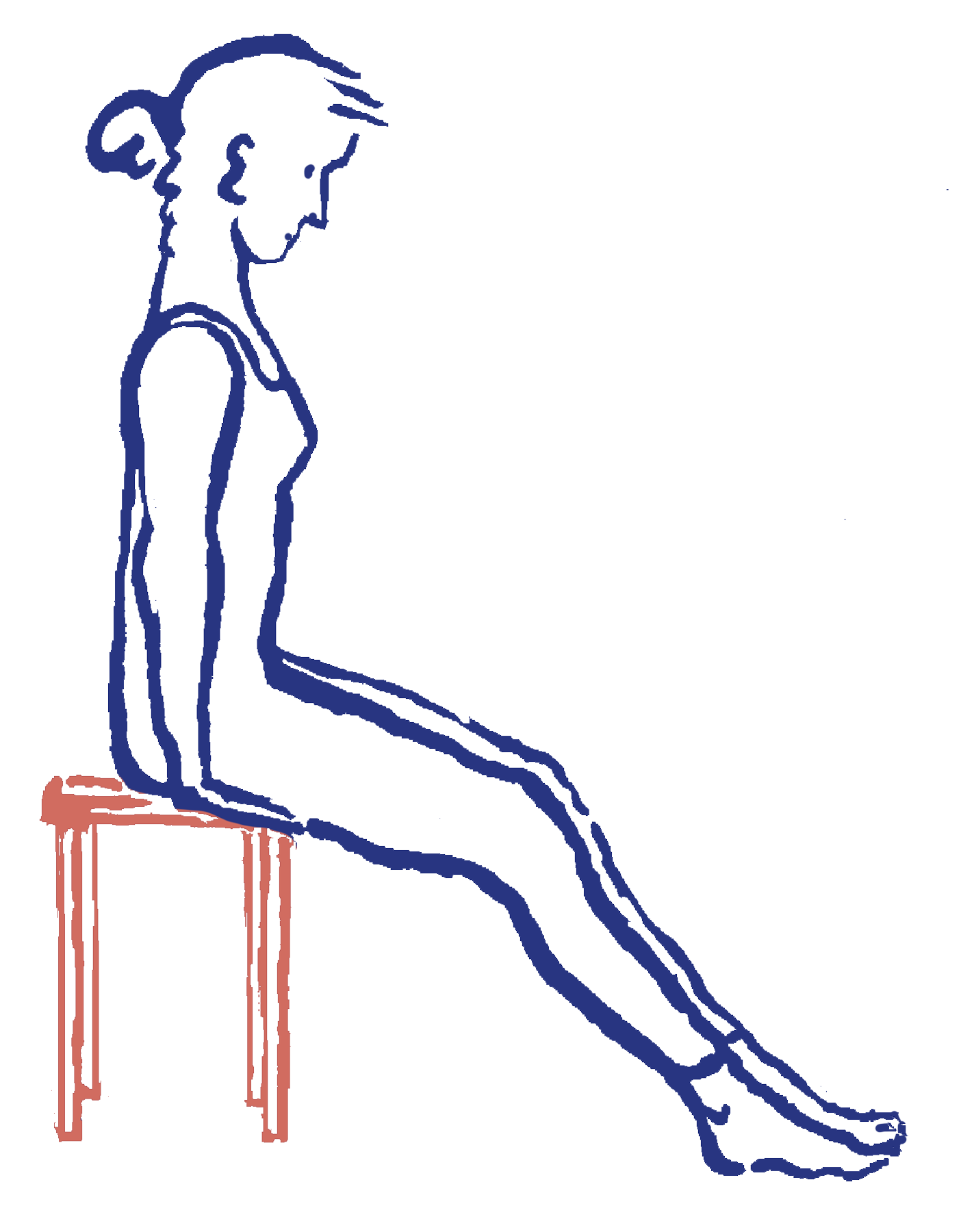 Daṇḍāsana vom Stuhl aus