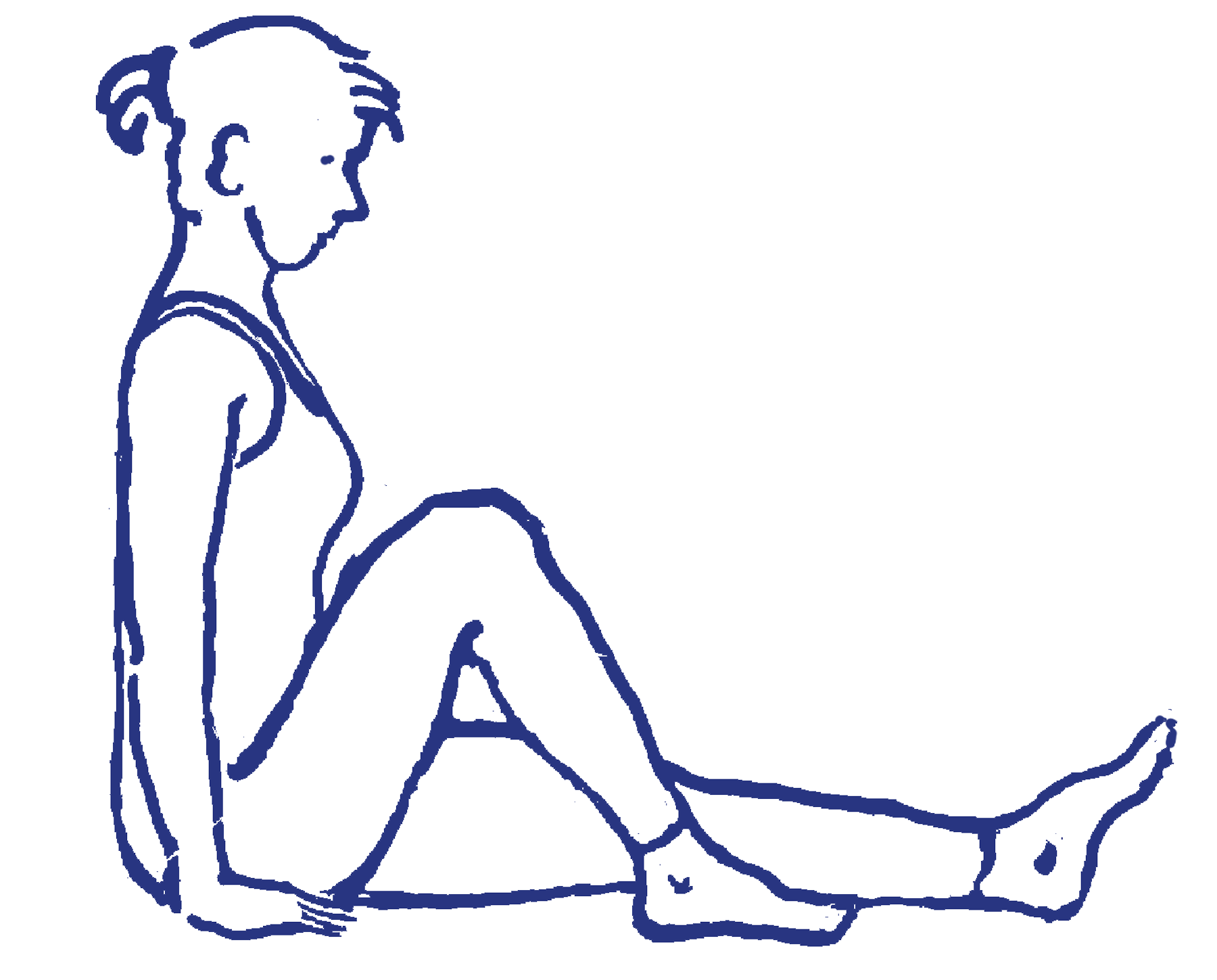 Daṇḍāsana asymmetrisch