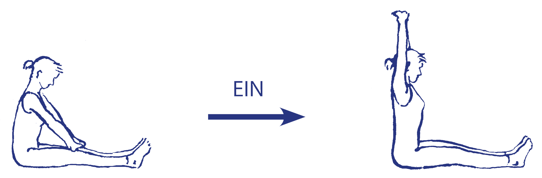Ausgangsposition für daṇḍāsana