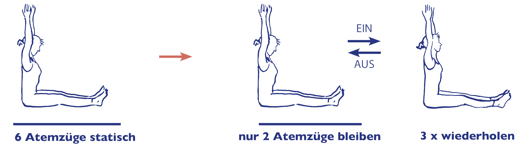 Daṇḍāsana – Armvarianten