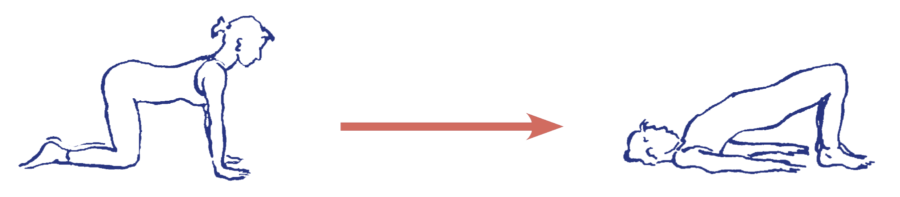 Cakravākāsana als Vorbereitung