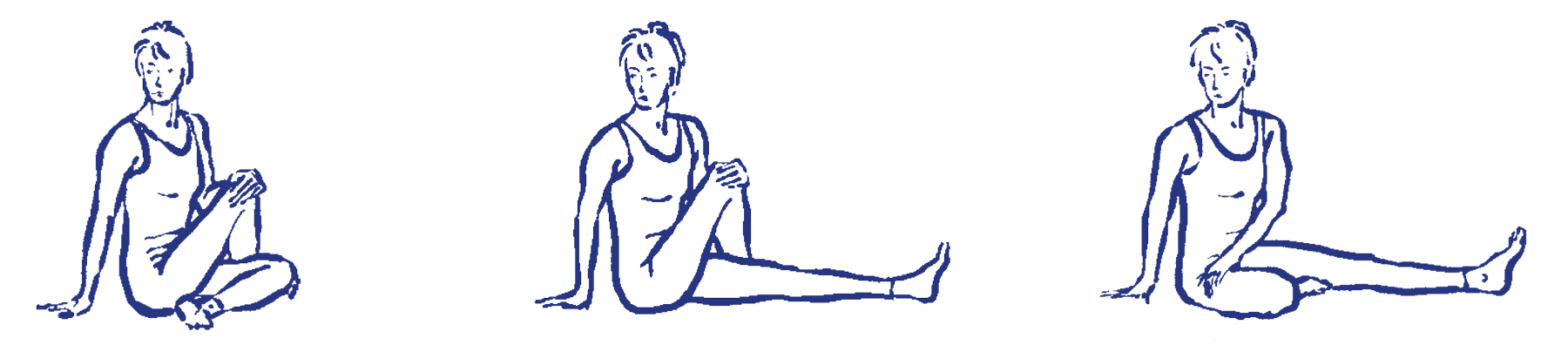 Ardha matsyendrāsana Varianten
