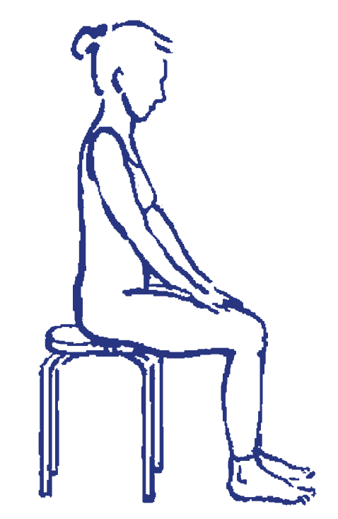 Sitzen auf dem Hocker – Yoga