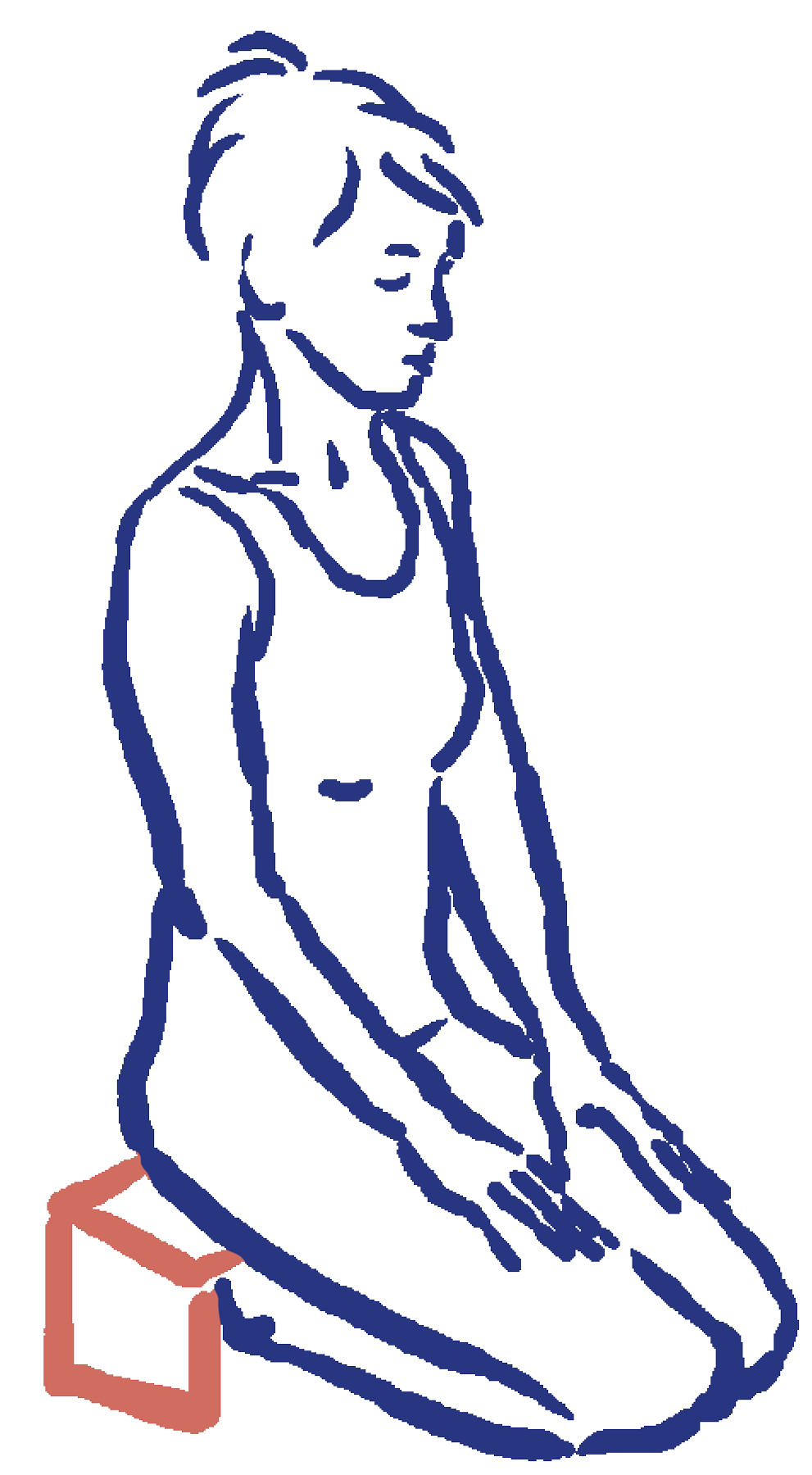 Vajrāsana vom Bänkchen