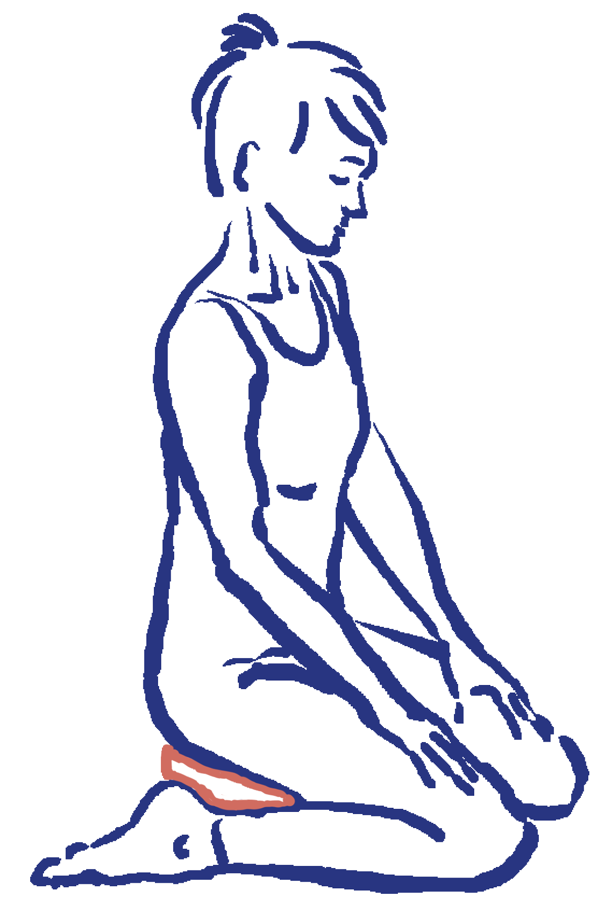 Vajrāsana vom Kissen
