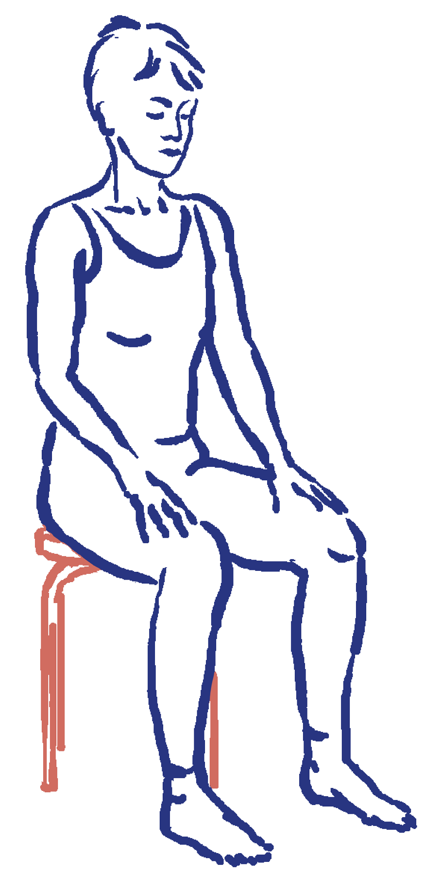 siddhāsana – sitzen auf dem Hocker als Ersatz