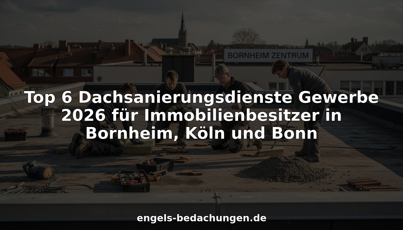 Top 6 Dachsanierungsdienste Gewerbe 2026 für Immobilienbesitzer in Bornheim, Köln und Bonn