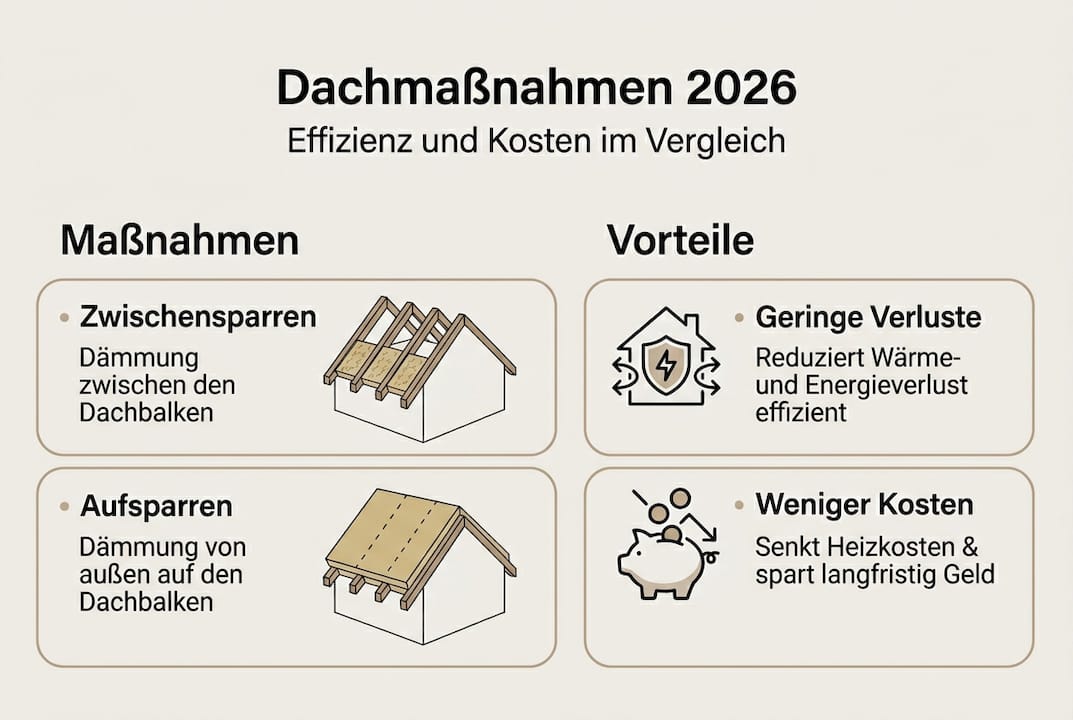 Infografik: Effiziente Dachlösungen und ihre Vorteile