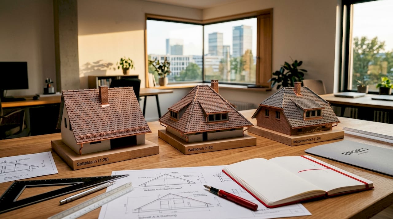 Typische Dachformen im architektonischen Modellbau