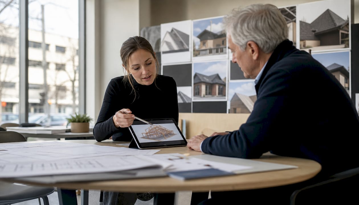 Architektin informiert umfassend zum Thema Baugenehmigung beim Dachausbau