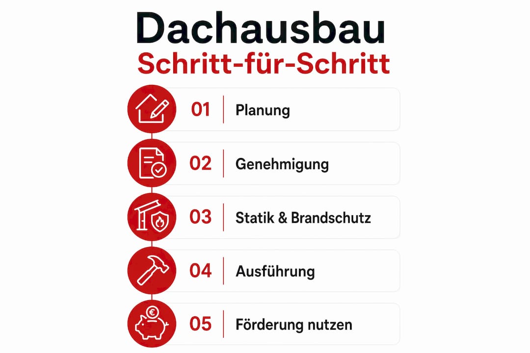 Übersicht: So läuft ein Dachausbau ab – Schritte, Fördermöglichkeiten und Tipps