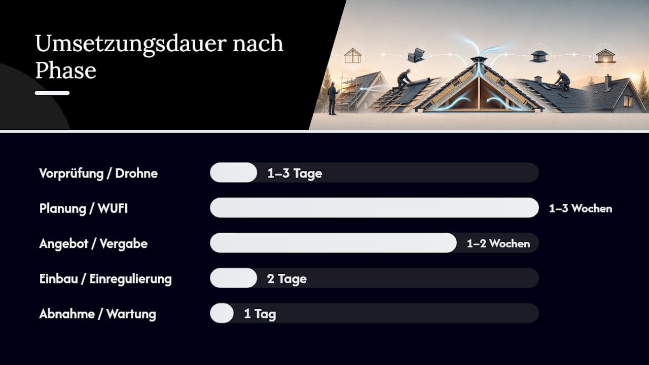 Dauer und Kostenfaktoren bei Dachbelüftungsprojekten: Worauf kommt es an?