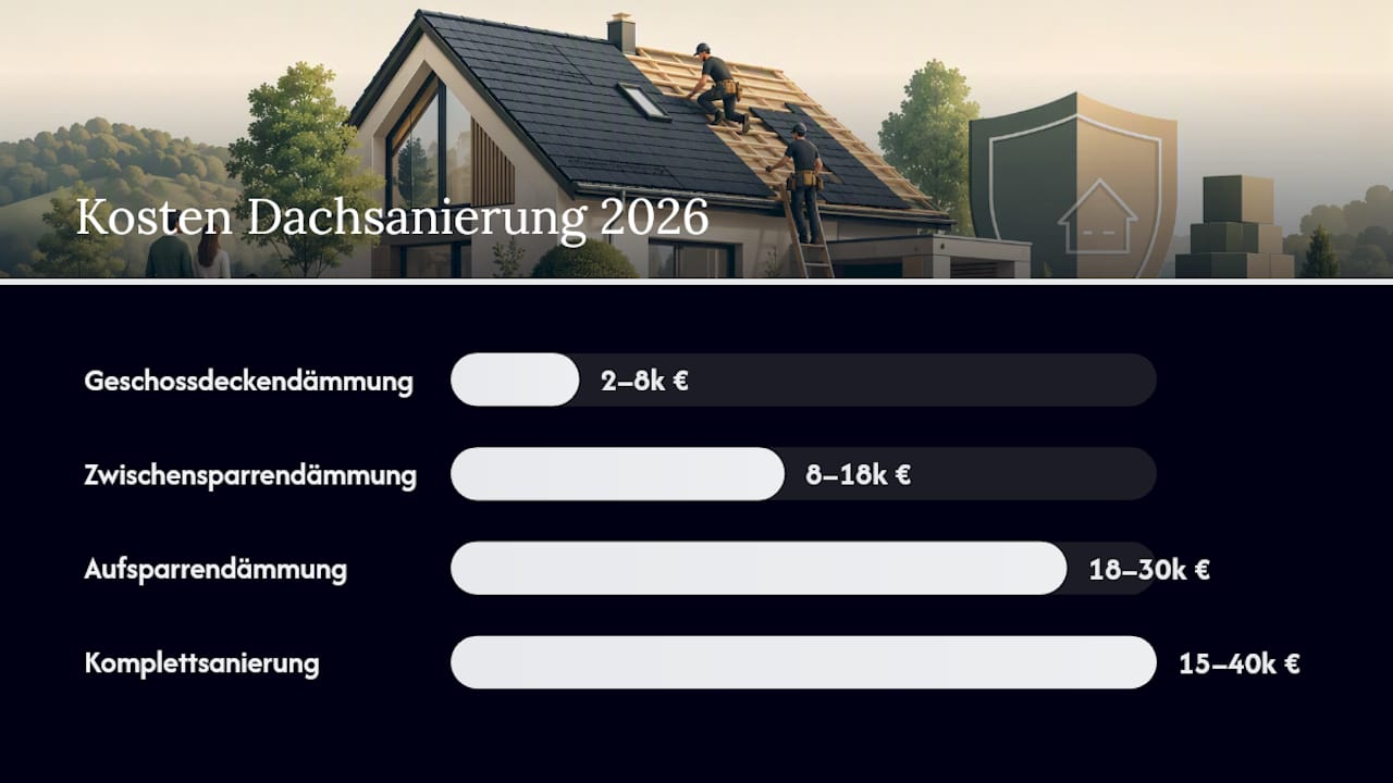 Kostenvergleich verschiedener Dachdämmungsarten bei der Sanierung