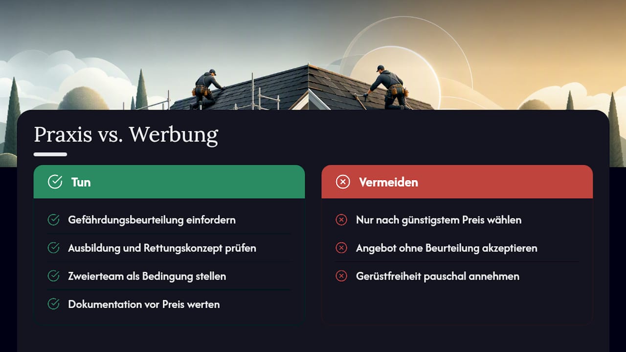 Was die Praxis zeigt, was die Werbung verschweigt — overview diagram