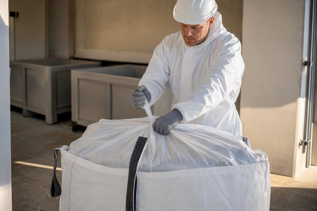Eternitplatten verpackt im Big-Bag