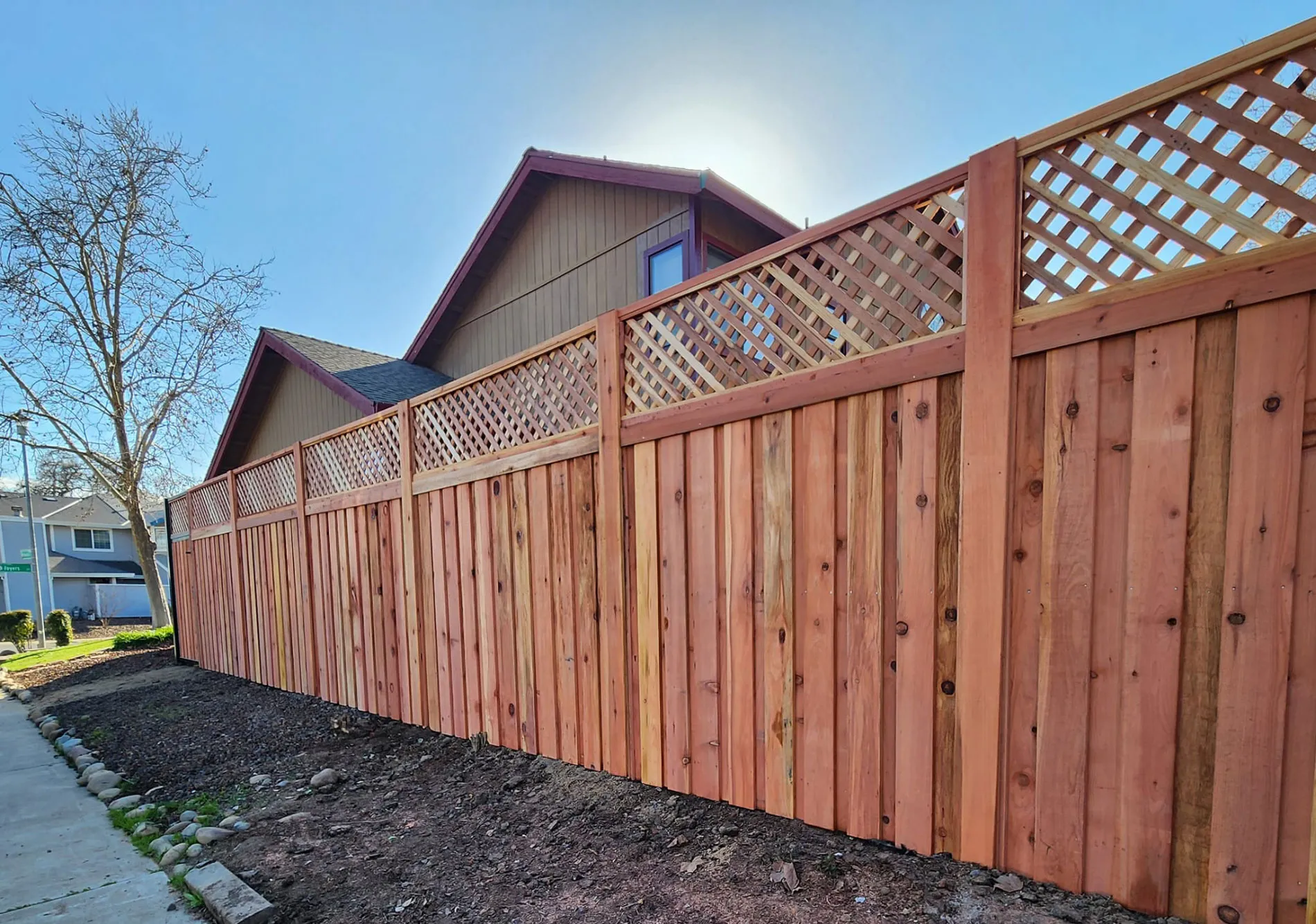 A fence installation for a Granite Bay home.