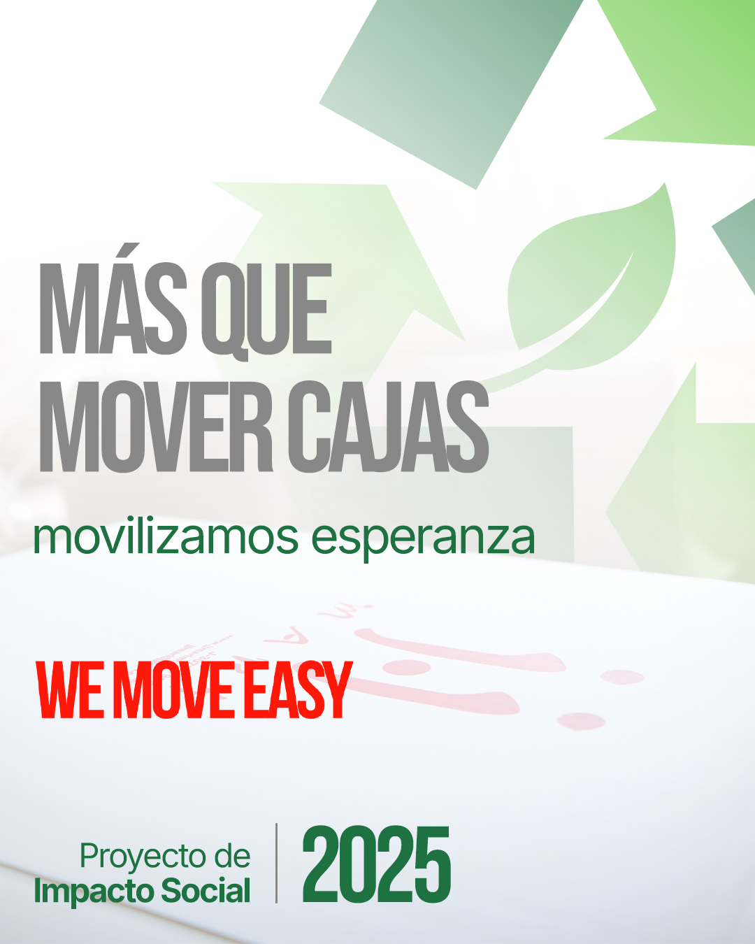Más que mover cajas, movilizamos esperanza.