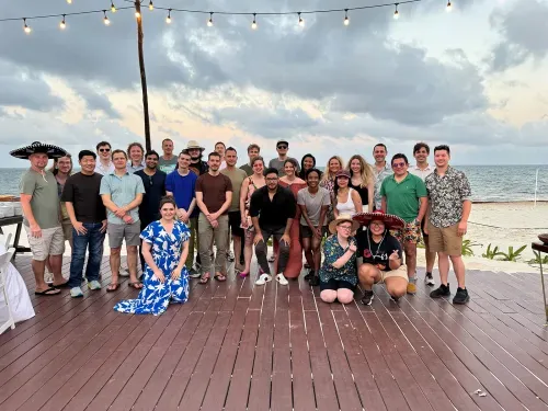 Team photo from company offsite in Cancun, Mexico