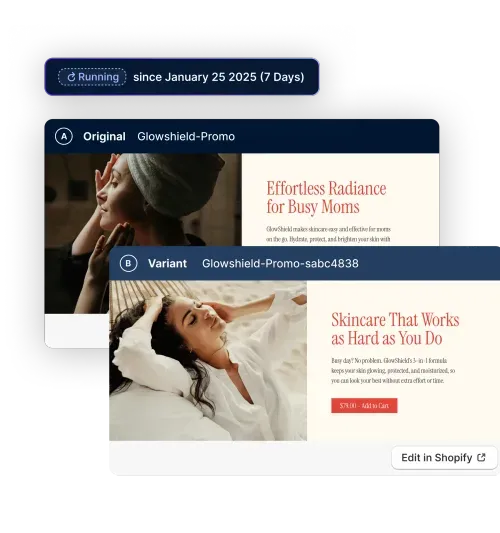 Running an A/B test in Shogun