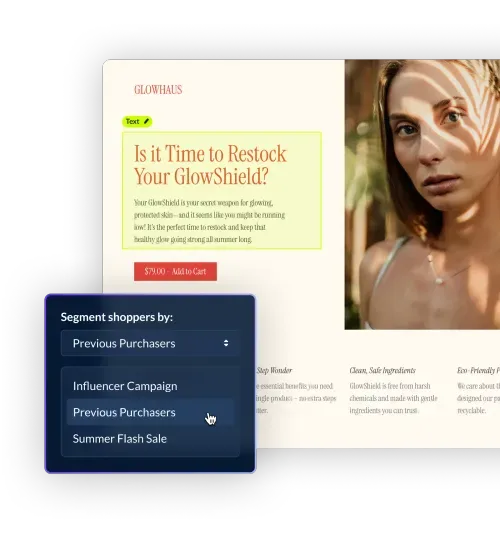 Personalizing an ecommerce page with Shogun