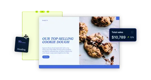 Example of an ecommerce landing page being built and optimized with Shogun's suite of tools