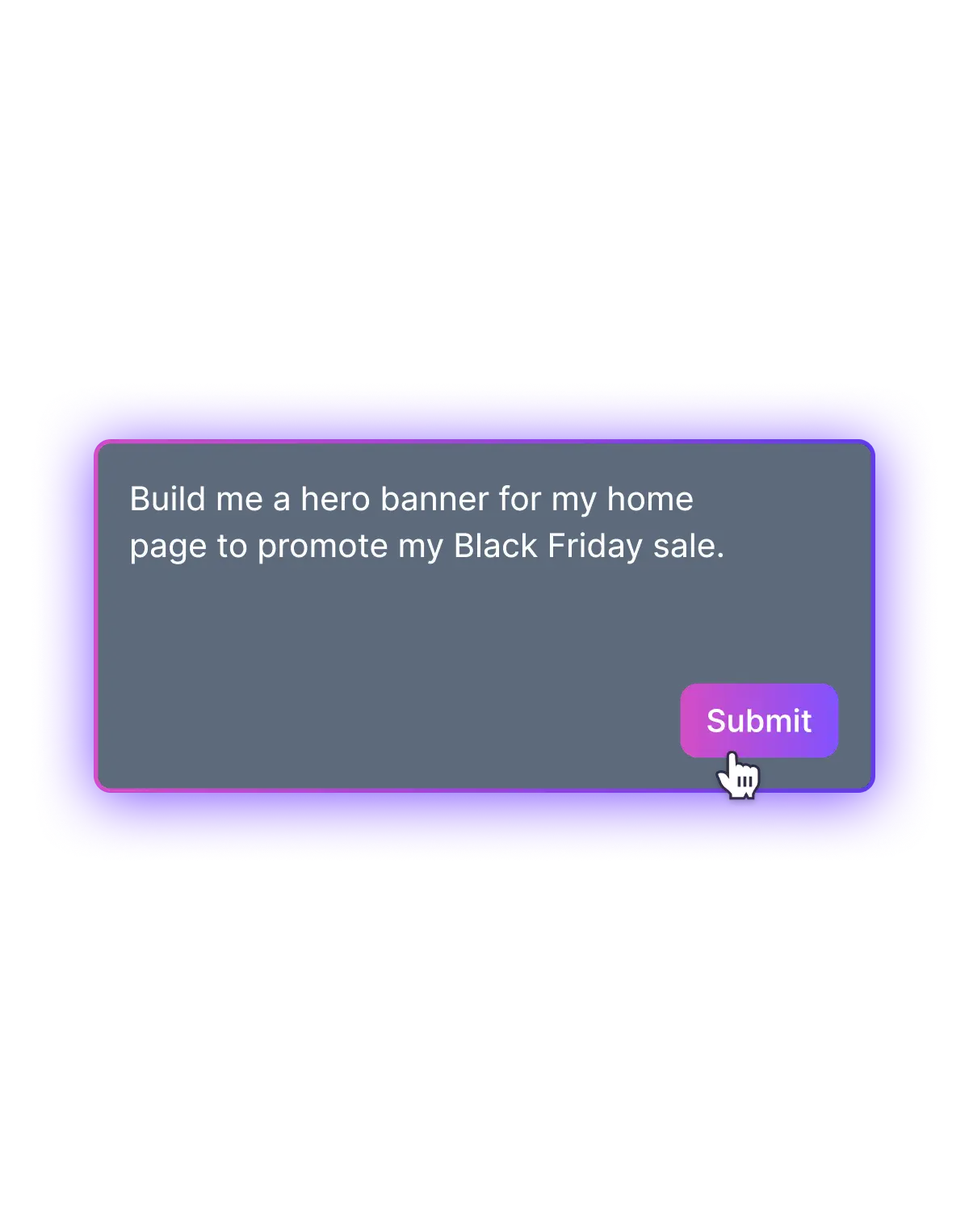 Prompt UI from Shogun's AI Section Builder