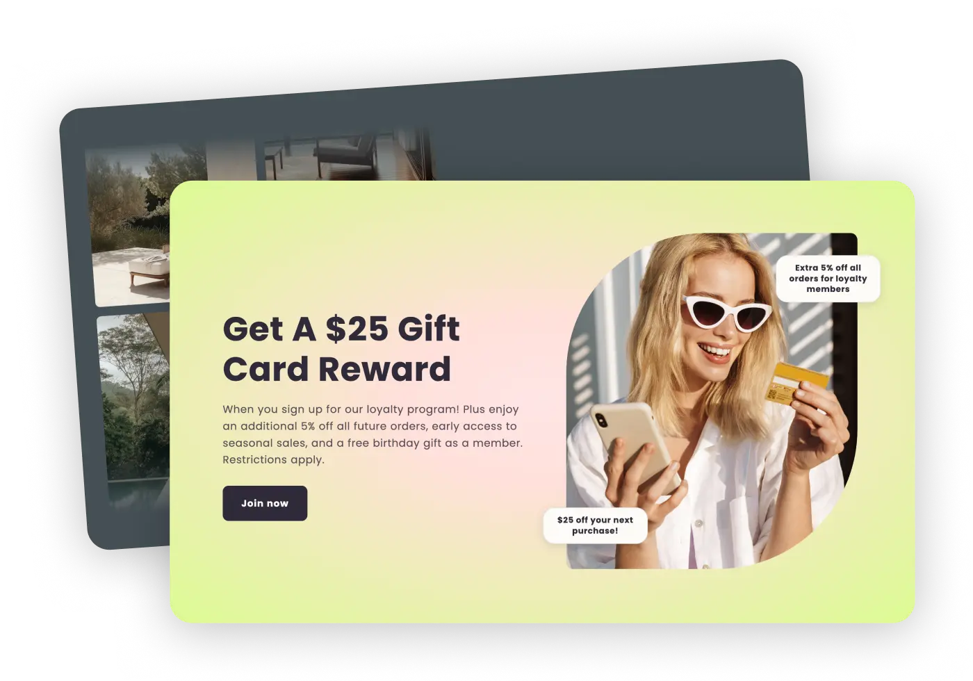 AI-generated ecommerce landing page sections
