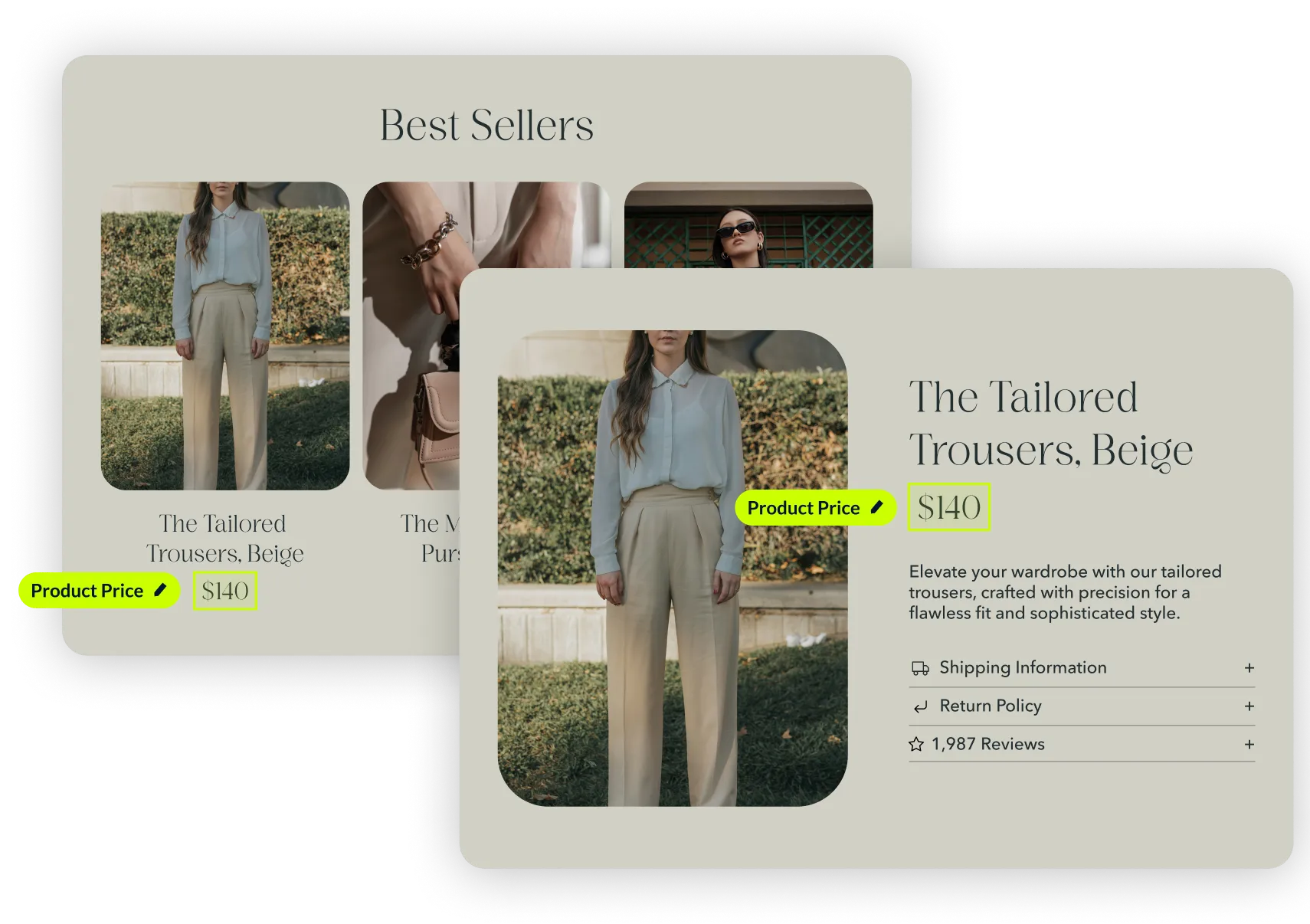 Consistent pricing across pages and sessions