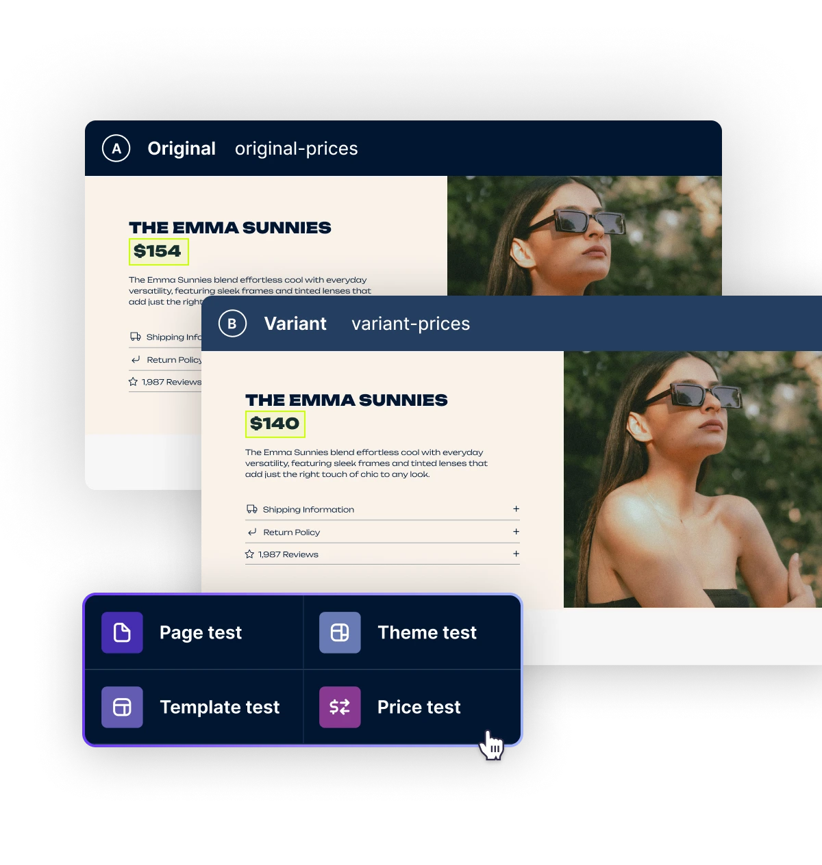 Price testing in Shogun A/B Testing
