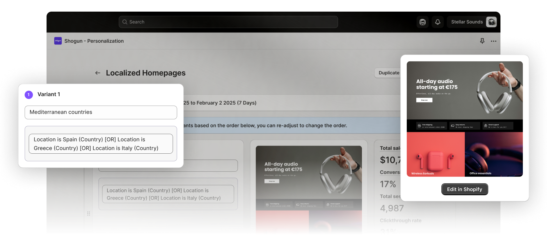 Personalization UI