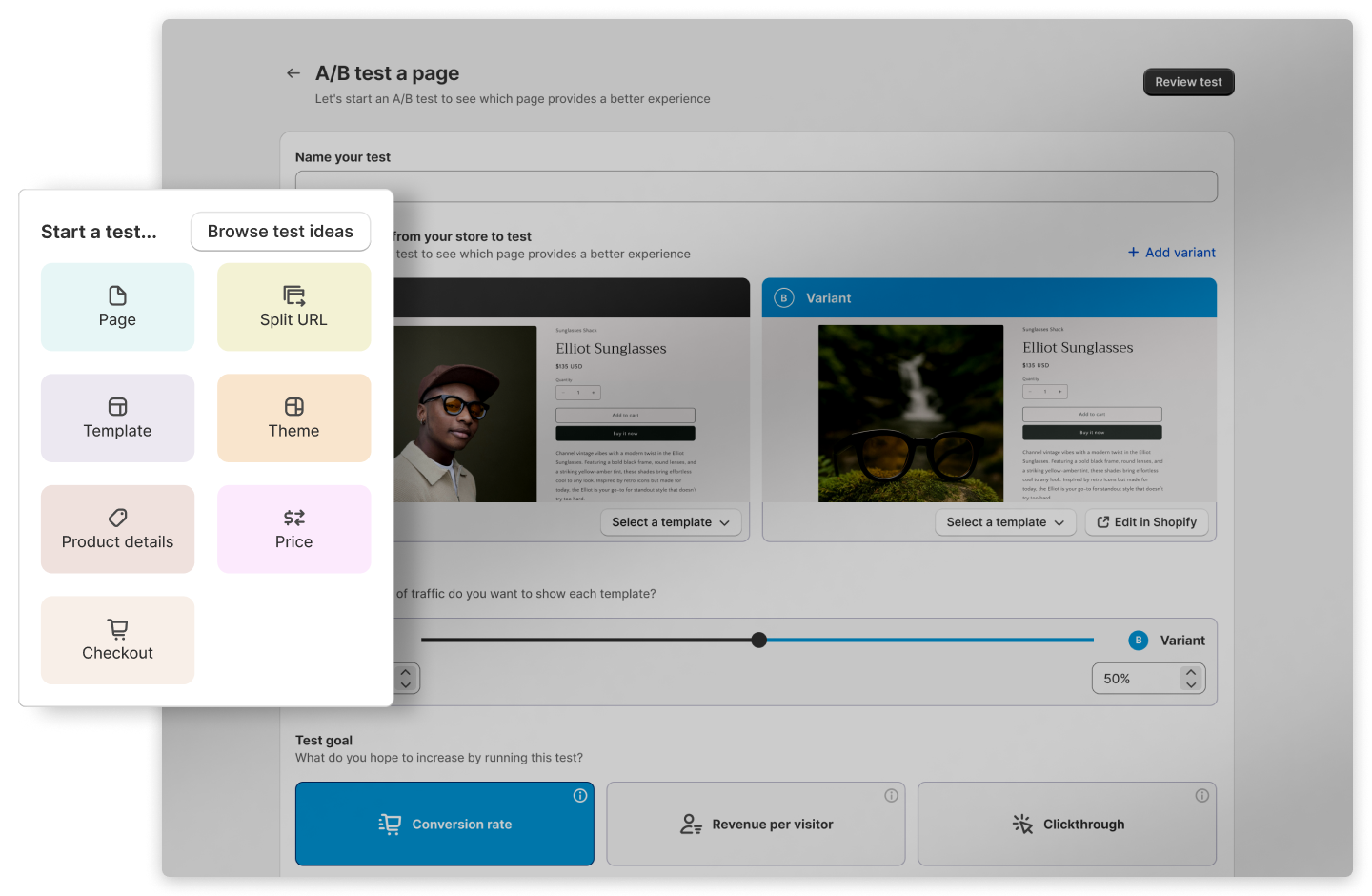 A/B Testing UI