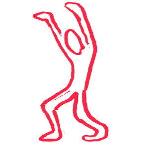 Animation of dancing person.