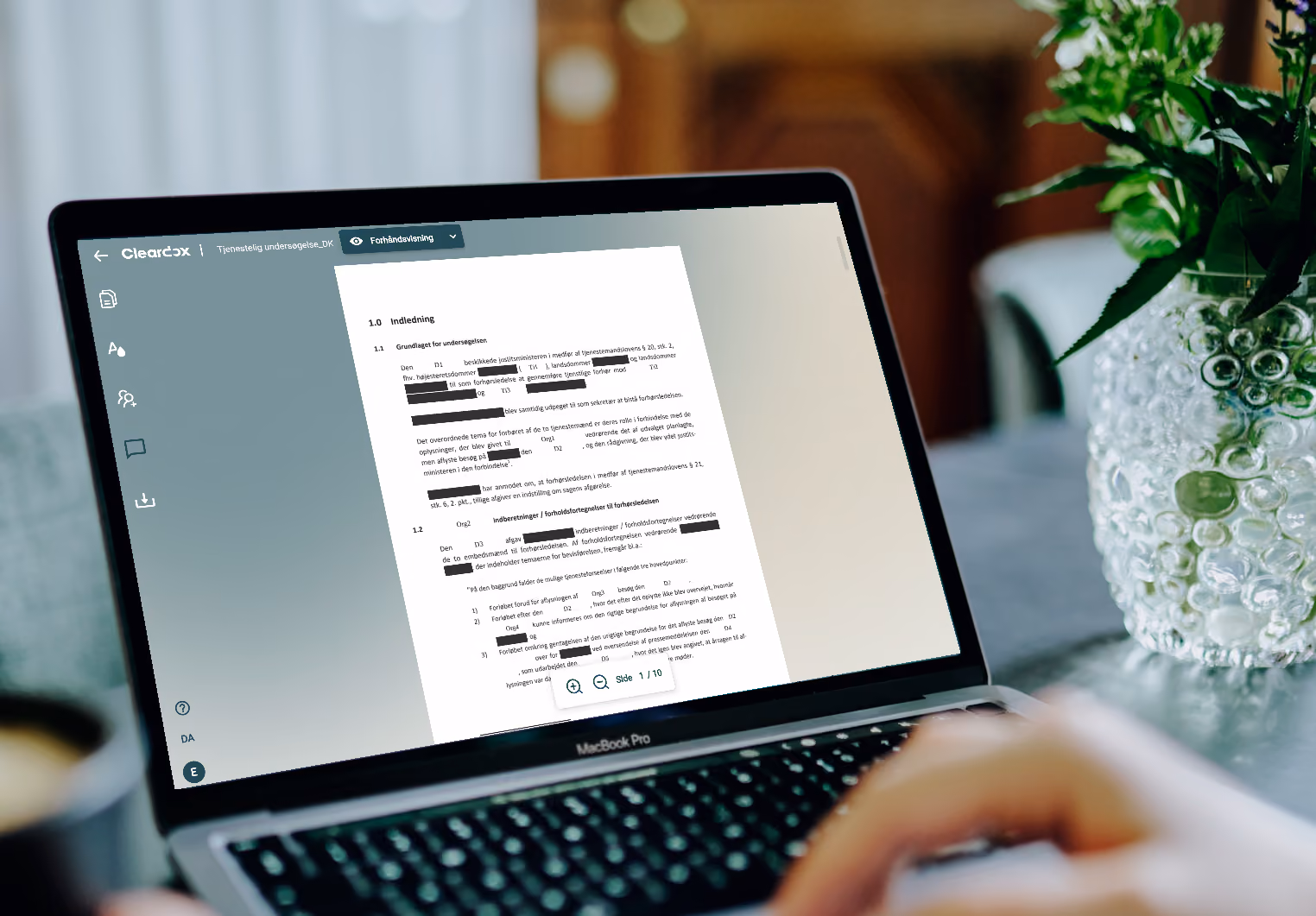 Cleardox assisteret anonymisering - anonymiseret dokument