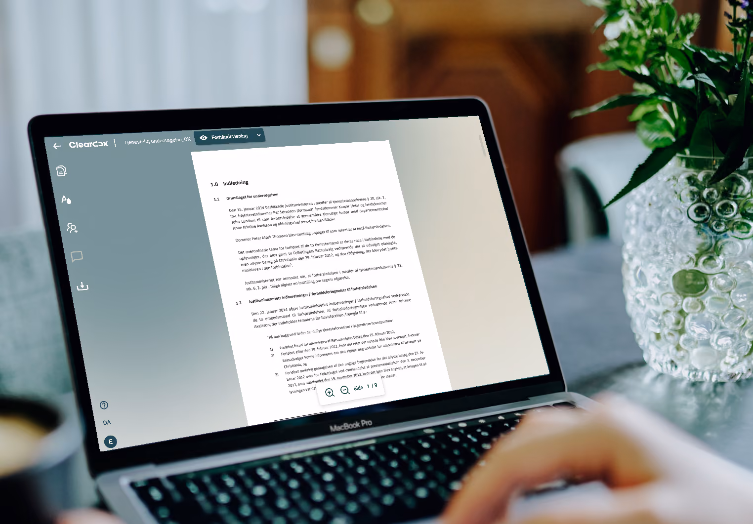 Cleardox assisteret anonymisering - ikke anonymiseret dokument