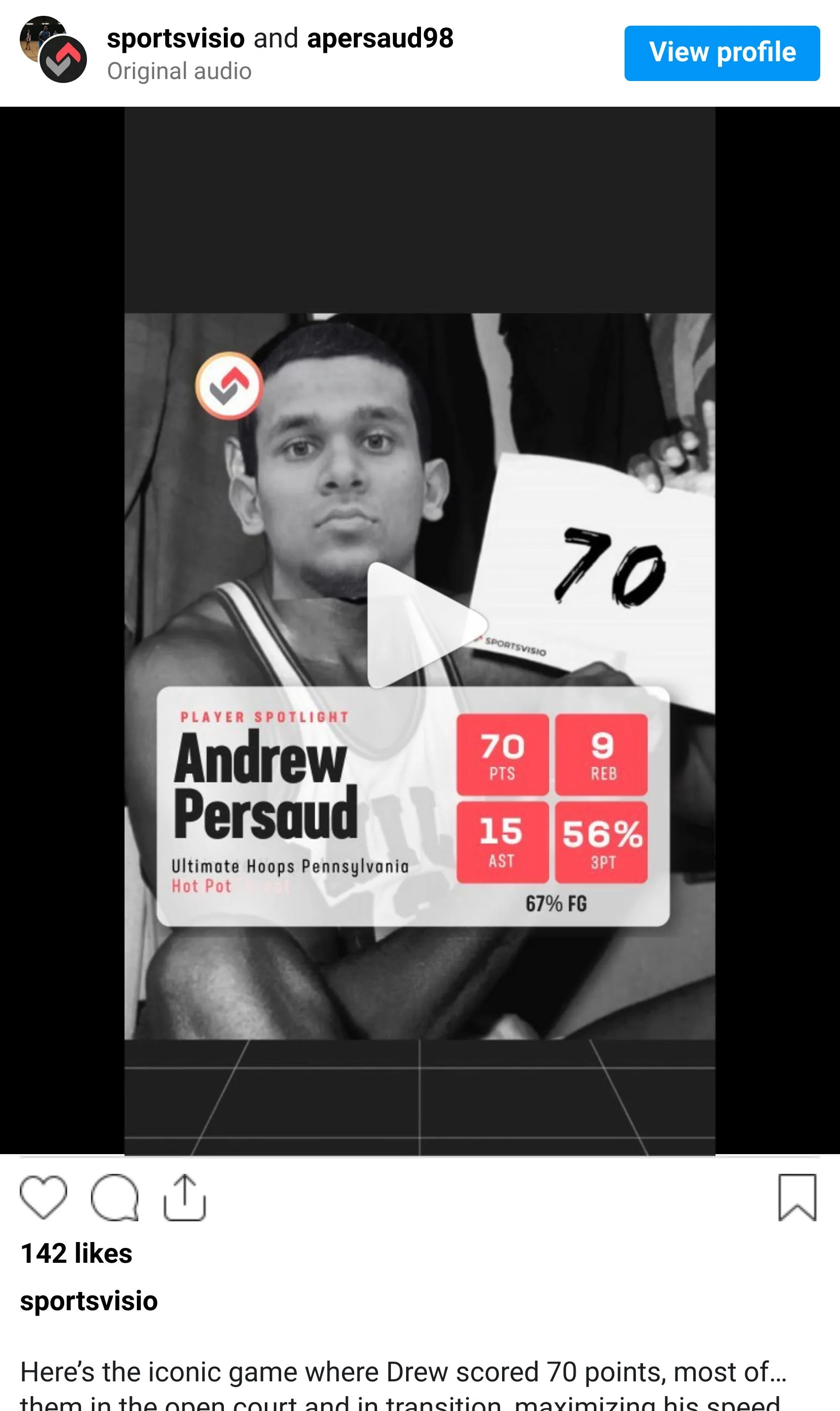 Instagram reel screenshot