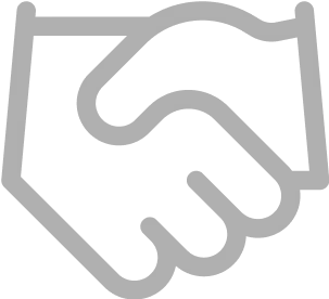 Symbol eines Handschlags als Zeichen für Zusammenarbeit und Vereinbarung.