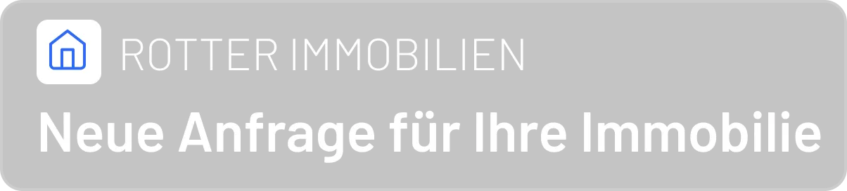 Schwarzes Banner mit weißem Haus-Icon und dem Text 'Rotter Immobilien Neue Anfrage für Ihre Immobilie'.
