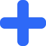 Blaues Pluszeichen-Symbol.
