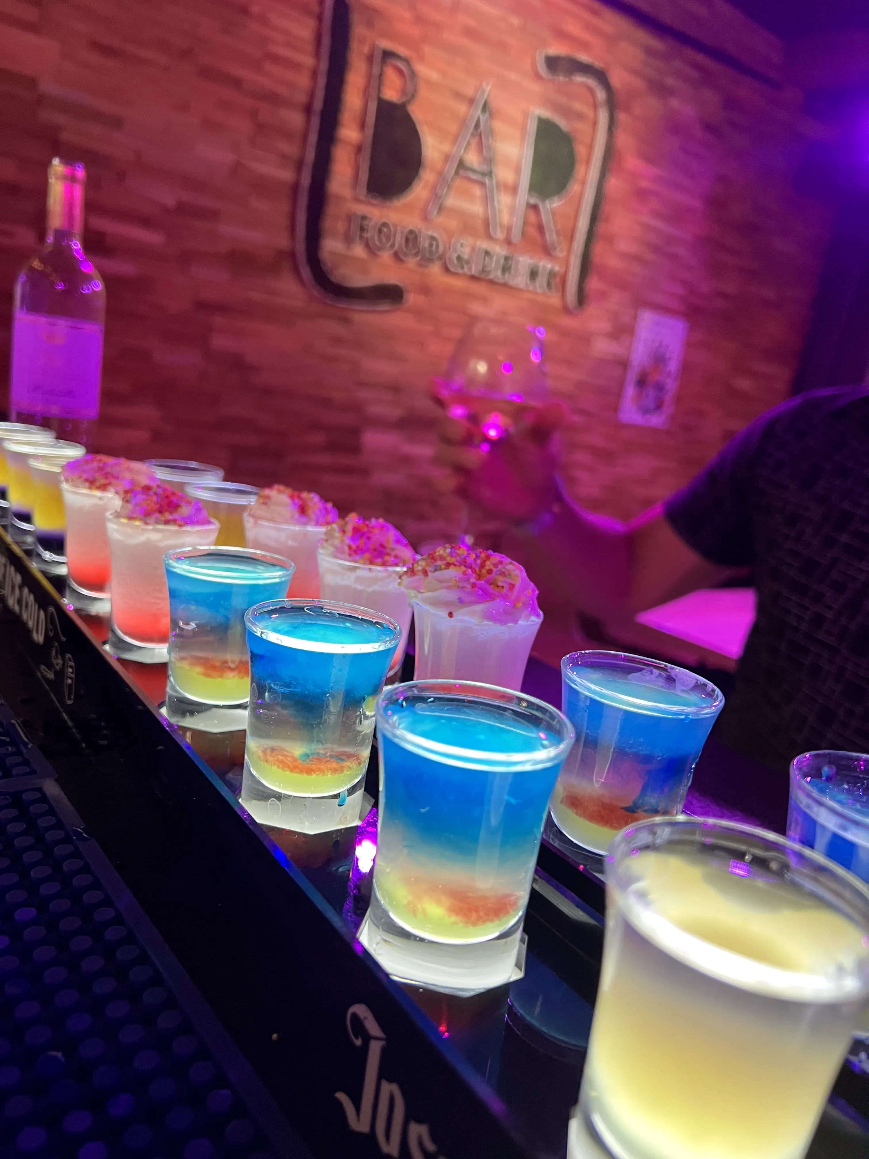 mètre de shots arc en ciel