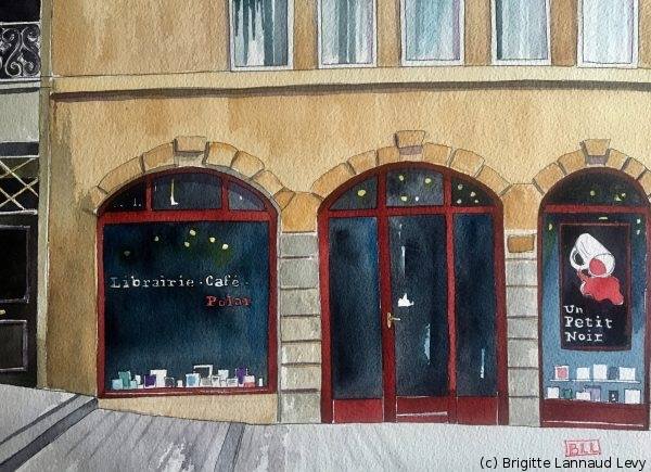 dessin du café librairie 