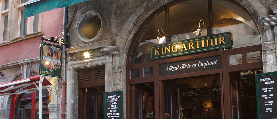 Pub Lyon, King Arthur Pub, taverne, bières