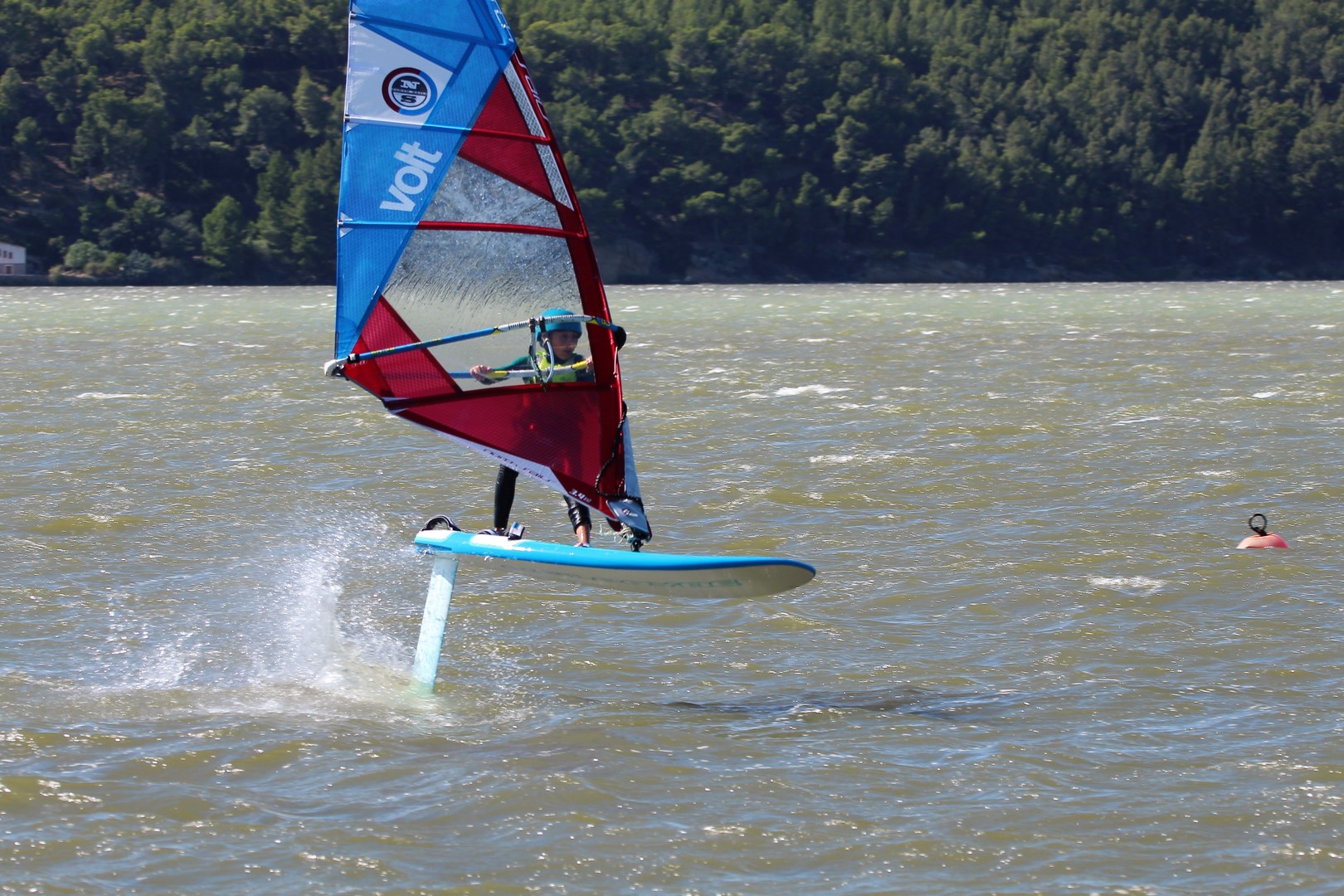 Planche à voile, lac