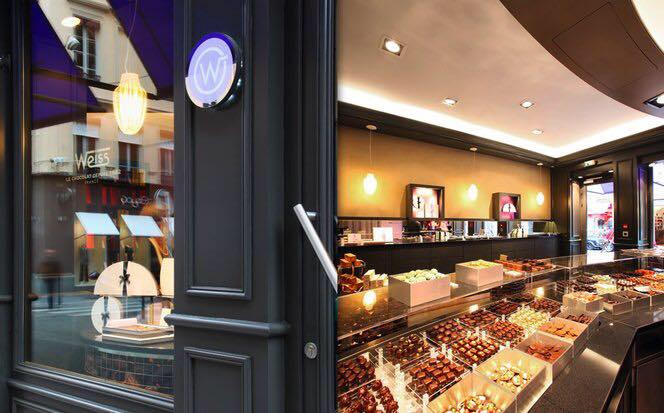 vitrine de chocolaterie