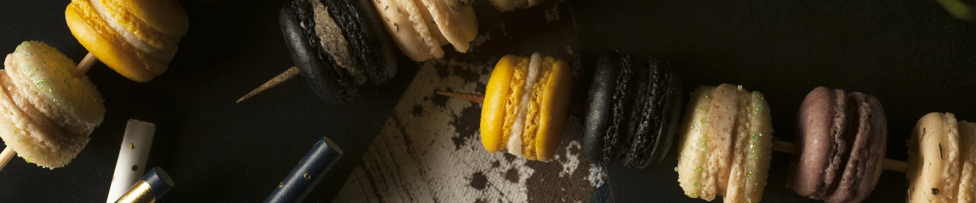 brochettes de macarons
