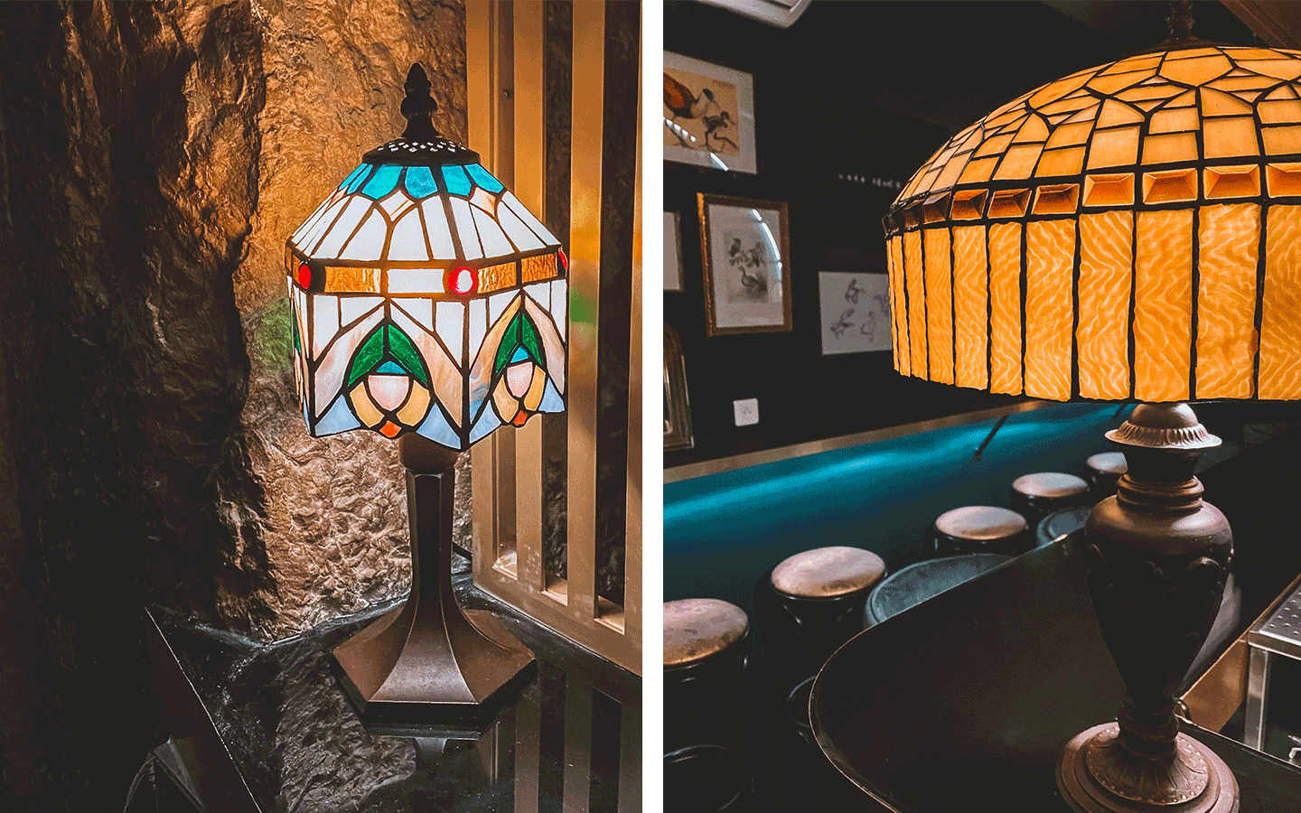 Belle lampe dans un intérieur chaleureux et authentique