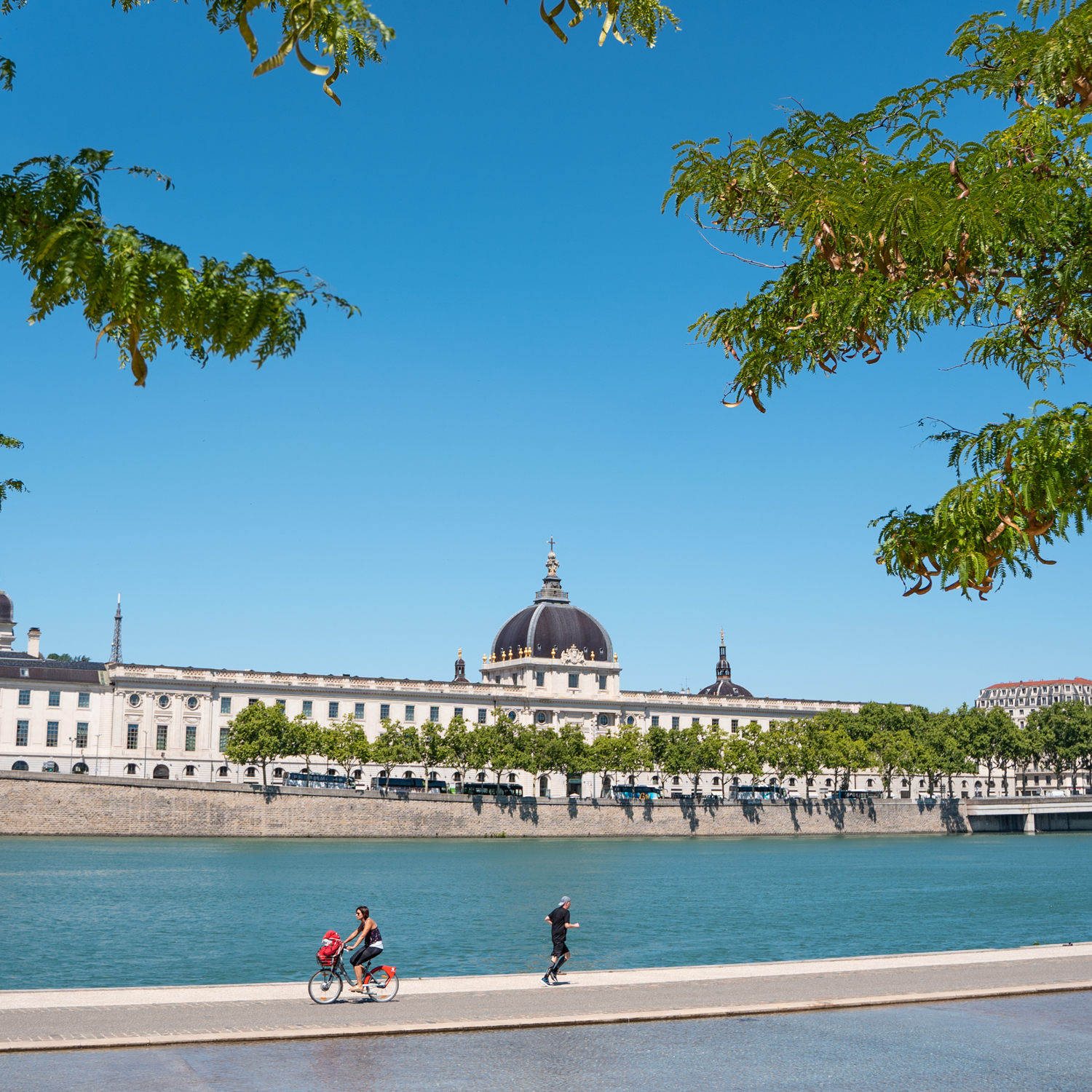 Façade, berges du Rhône, Hôtel