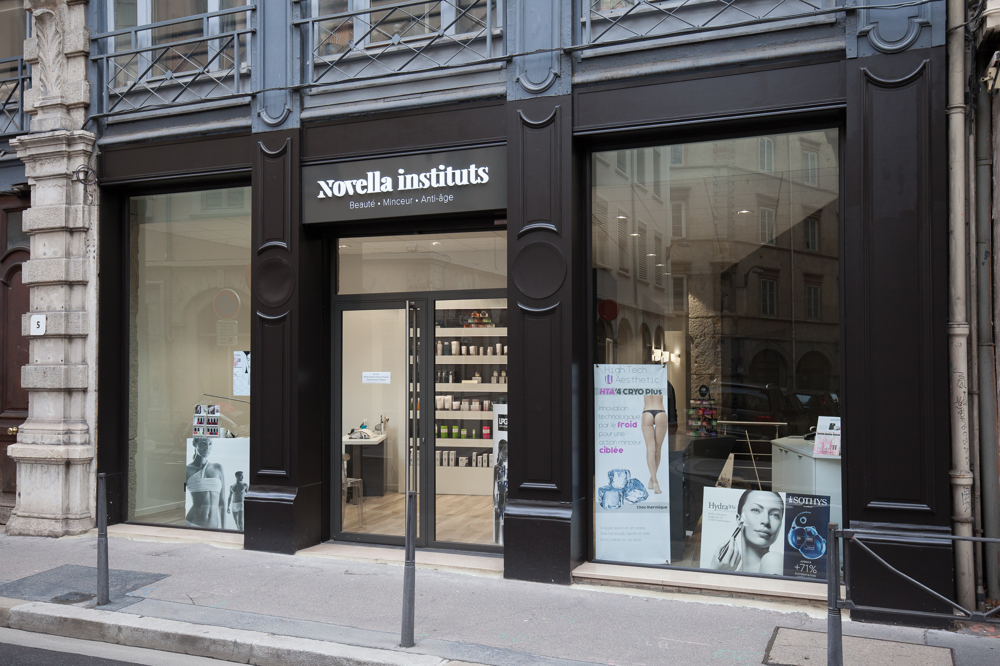 Façade de l'institut de beauté Novella